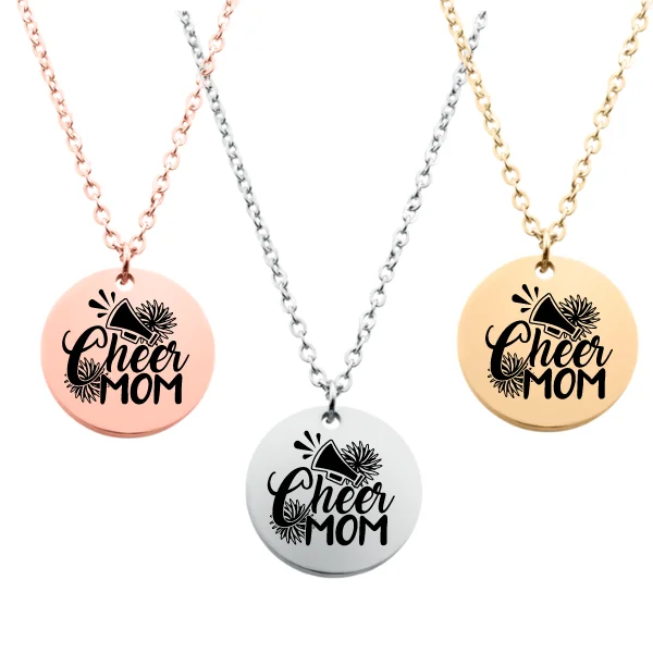 silver necklaces for women -Cheer Mom Necklace