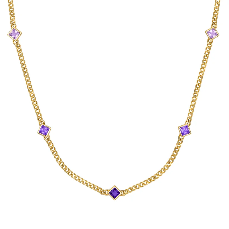 custom-made necklaces for women -Aura Necklace - Purple