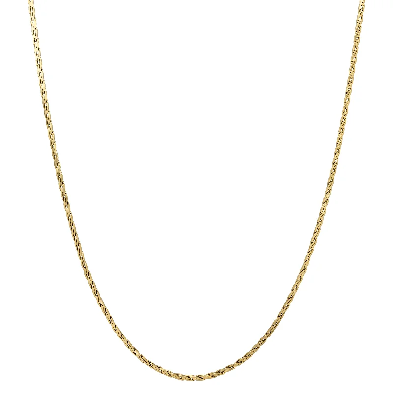 crystal necklaces for women -Flat Link Vintage Chain (14K)