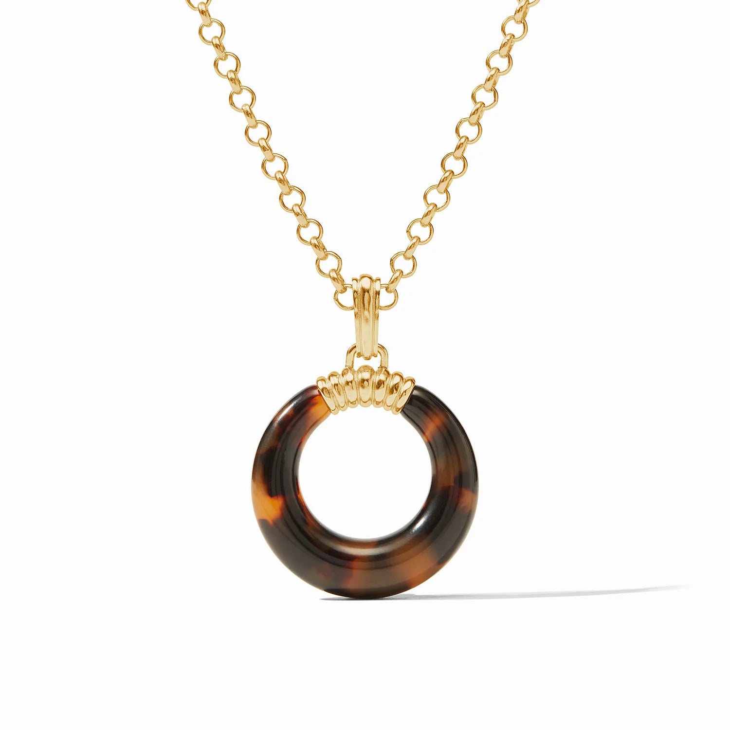 sapphire necklaces for women -MADISON STATEMENT PENDANT NECKLACE - TORTOISE SHELL