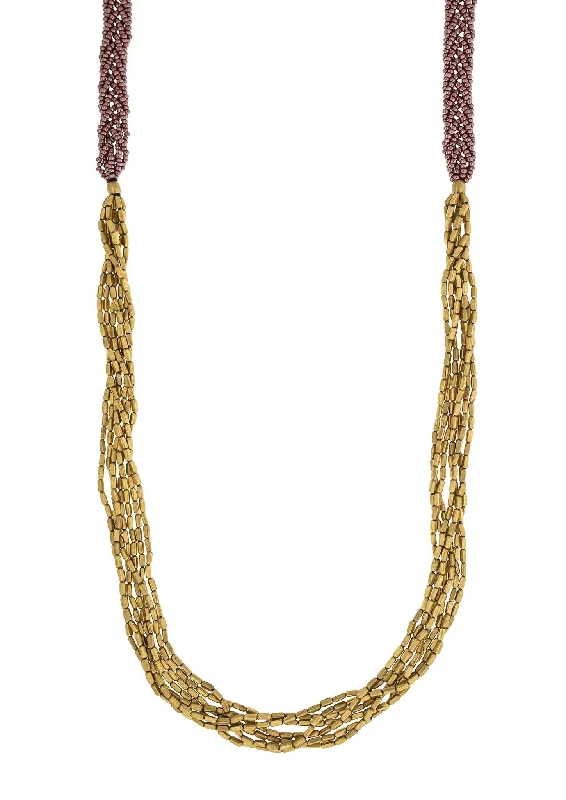 statement chain necklaces for women -**NEW** <br>Hema Herringbone<br> Mulberry