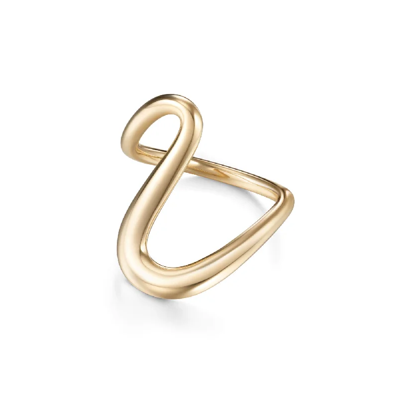 double band rings for women -HANNAH RING (Gold)