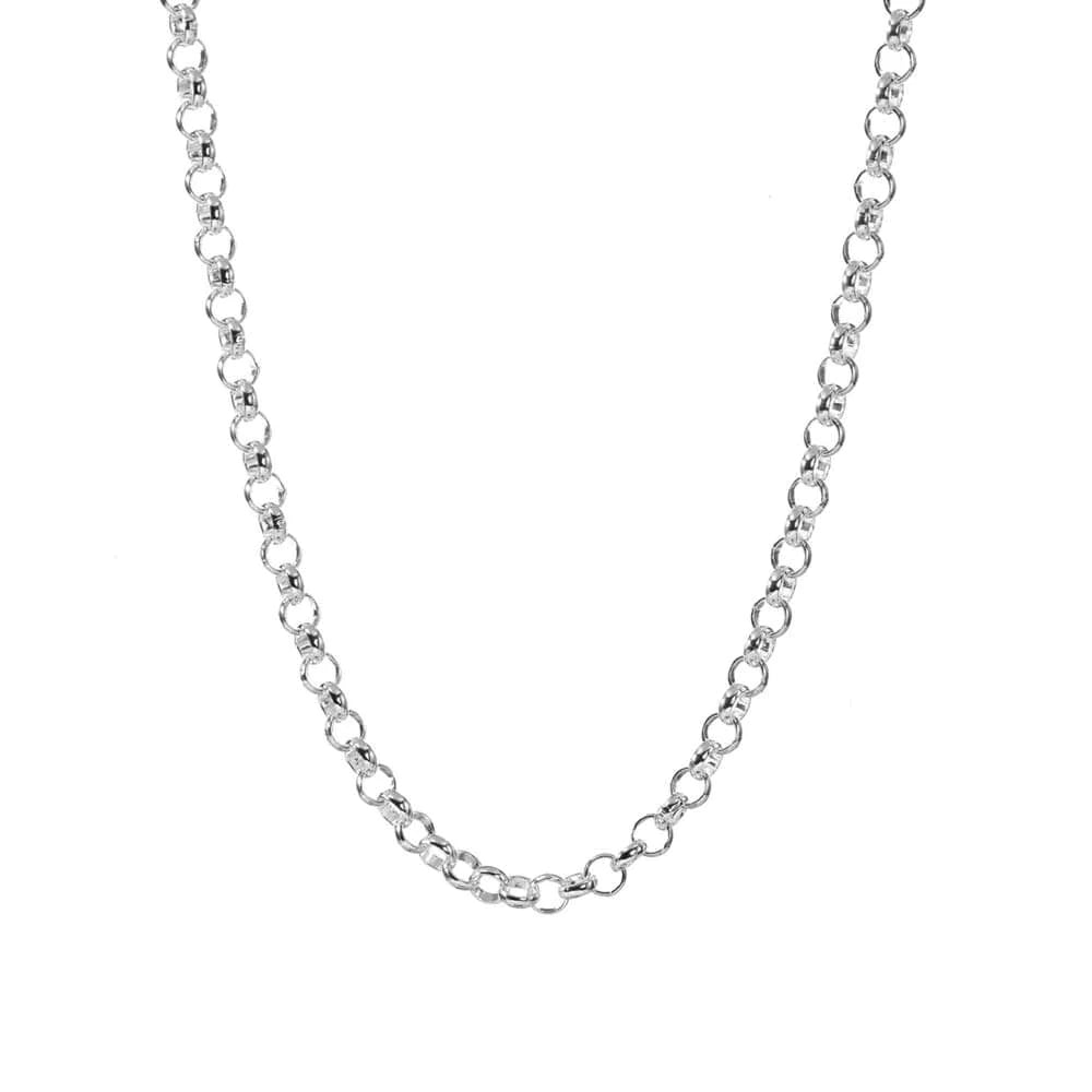 adjustable necklaces for women -Rolo Chain ( Silver )