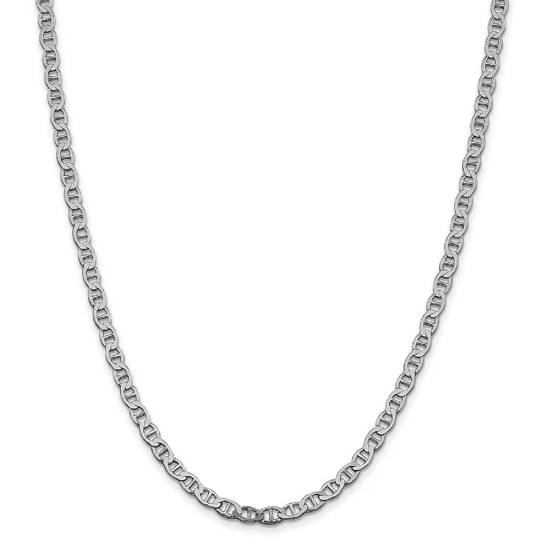 delicate necklaces for women -Flat Mariner Chain (Silver)