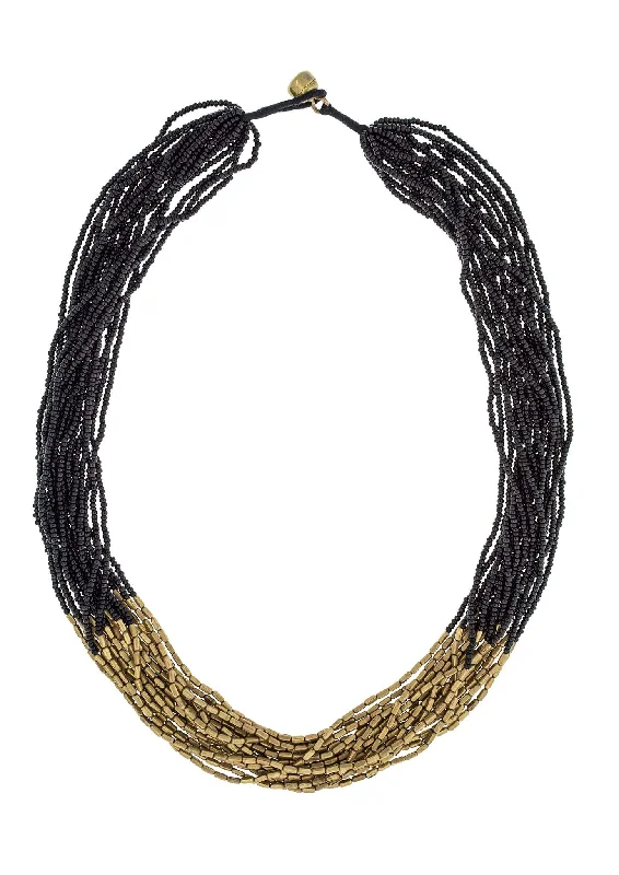 handmade necklaces for women -<br>Hema Necklace<br>Black