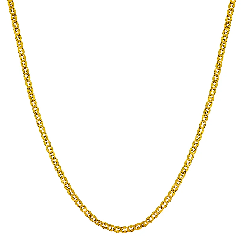 butterfly necklaces for women -Diamond Cuts Semi-Mariner Chain (24K)