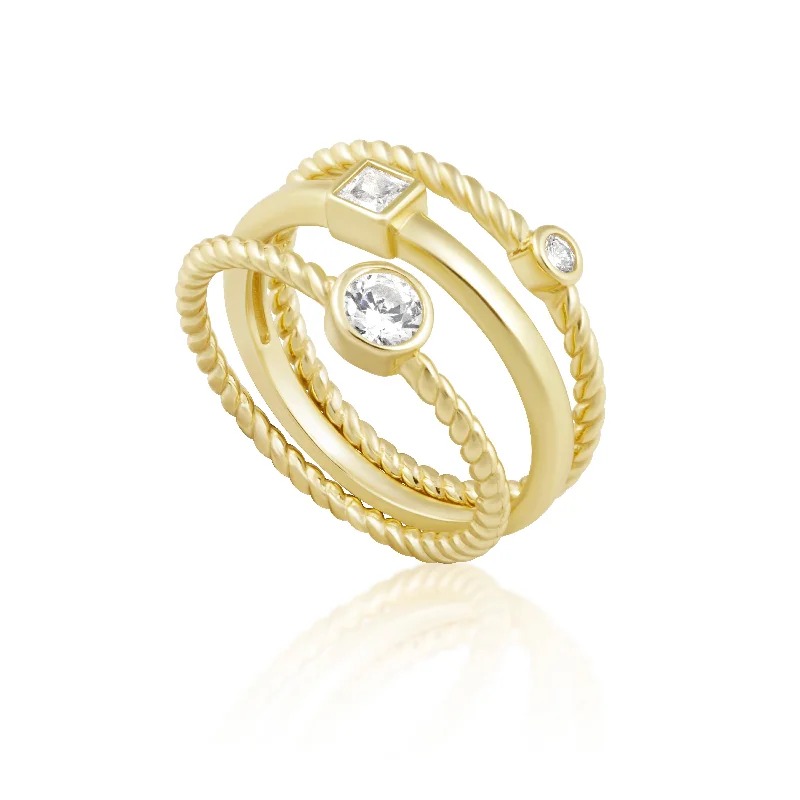 wedding rings for women -Leslie Ring Stack