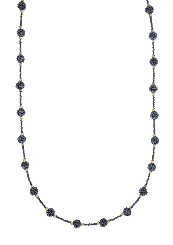 spiral necklaces for women -<br>The Brooklyn Mini <br> Midnight Blue