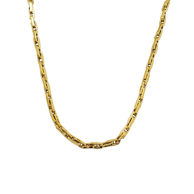 minimalist necklaces for women -[Lightweight] Elongated Box Chain (14K)