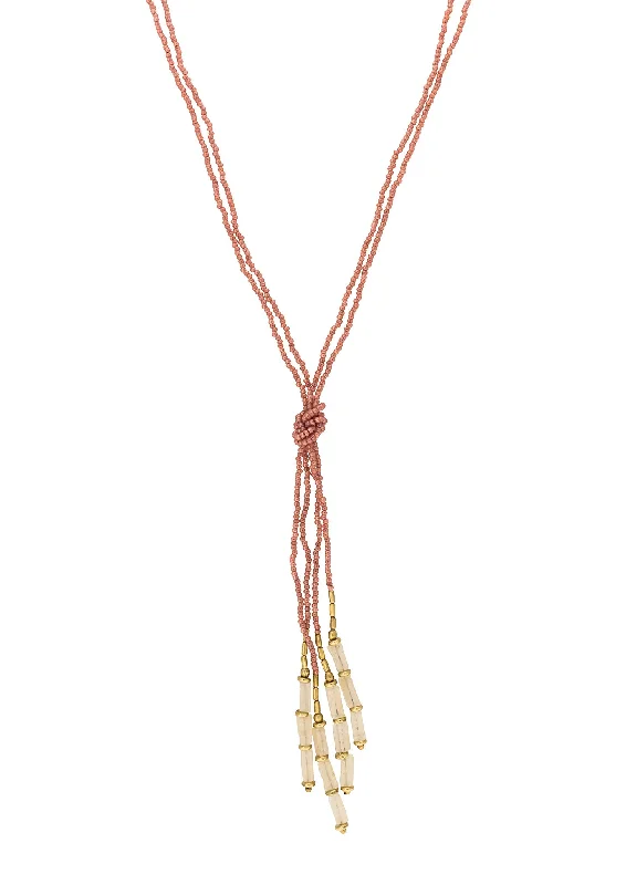 ethnic necklaces for women -**NEW** <br>Hema Knot<br> Terracotta