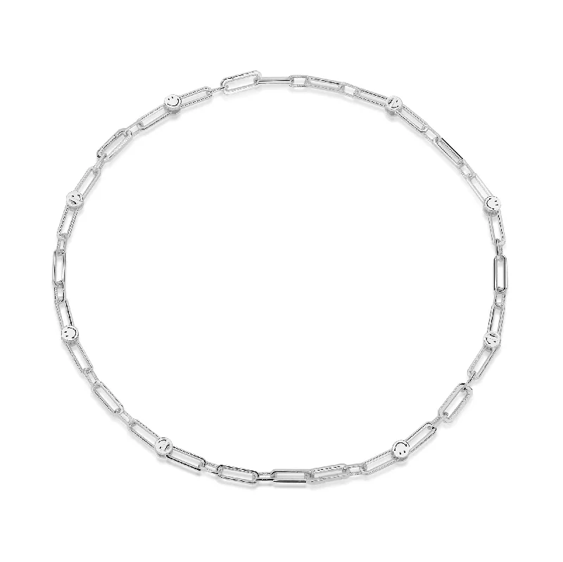 meaningful necklaces for women -KKLUExSMILEY® Silver Elio Link Necklace