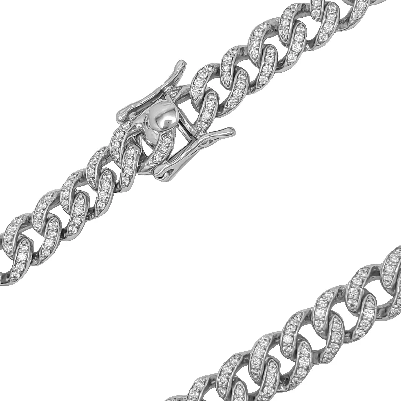 twisted necklaces for women -VS Diamond Miami Cuban Chain (14K)