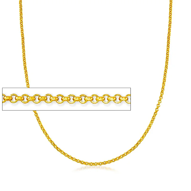 gold chain necklaces for women -Rolo Chain (24K)