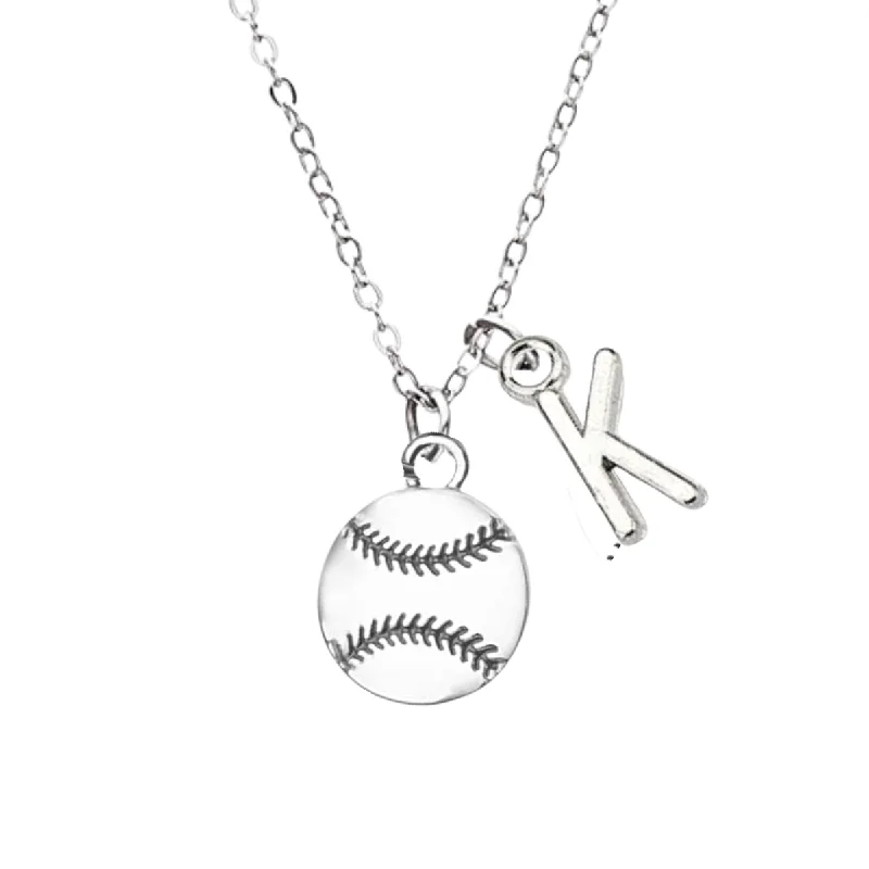 delicate necklaces for women -Personalized Love Softball Necklace