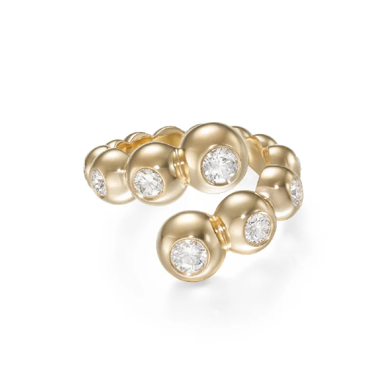 pearl rings for women -AUDREY WRAP RING (Large to Large)