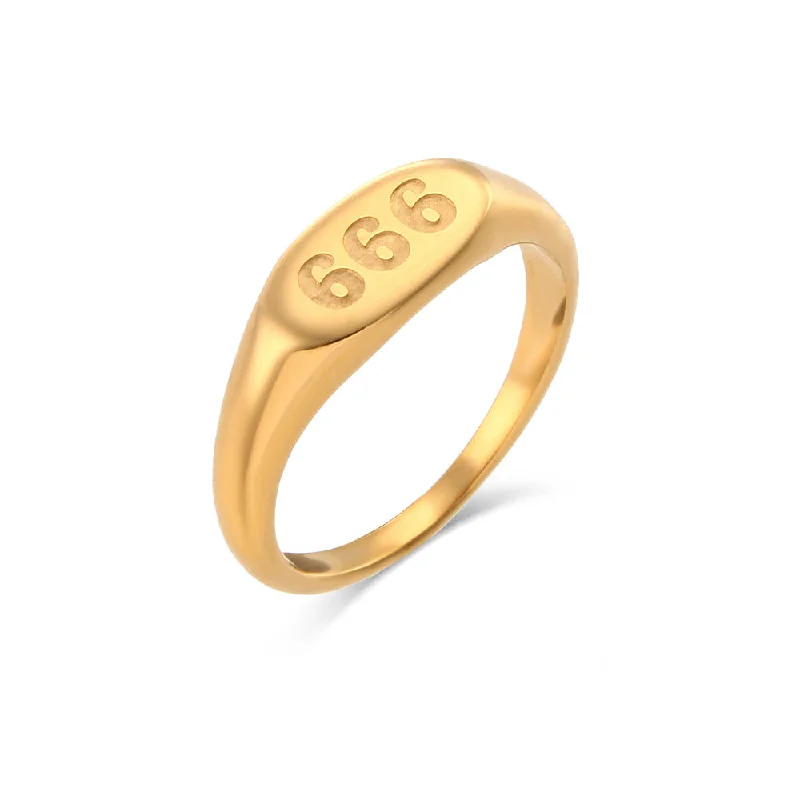 Digital 666 Oval Ring