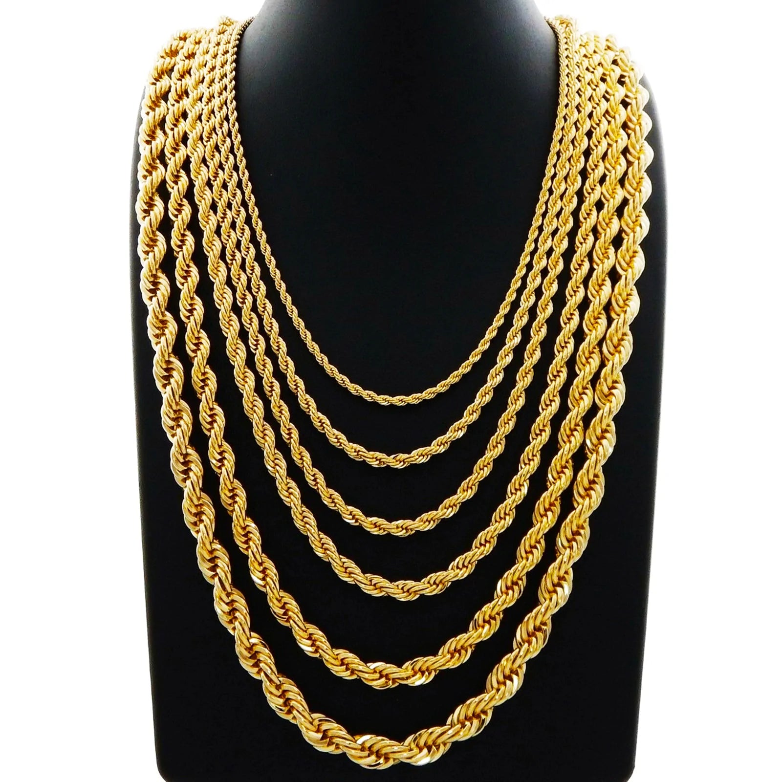 woven chain necklaces for women -Solid Rope Chain (10K)