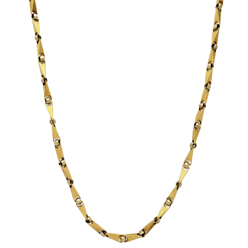 sapphire and diamond necklaces for women -Geometric Bezel Chain (10K)