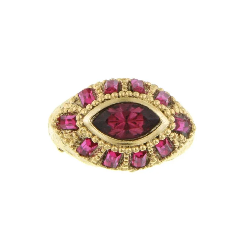 adjustable rings for women -1928 Jewelry Amethyst And Fuchsia Austrian Crystal Ring