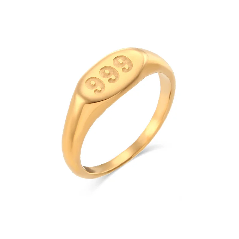 Digital 999 Oval Ring