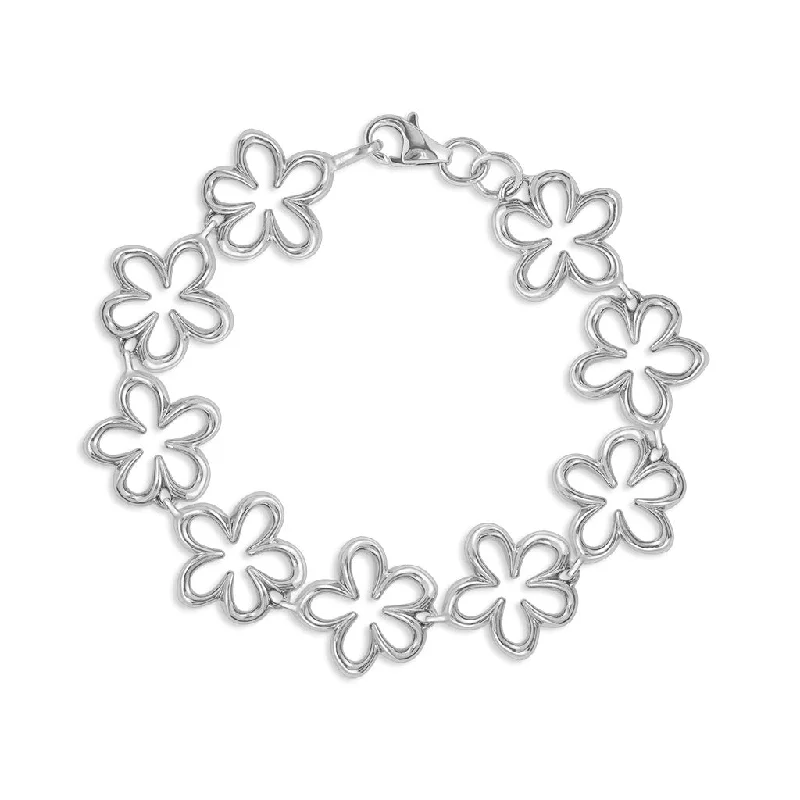 chunky bracelets for women -Floating Plumeria Bracelet