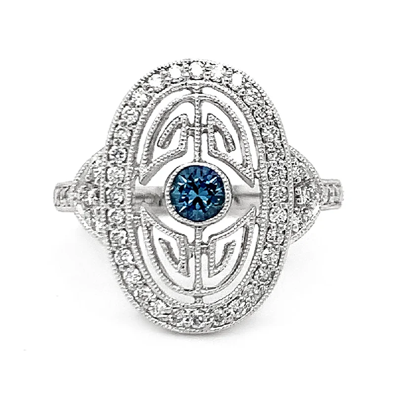 luxury engagement rings for women -Yogo Sapphire & Diamond Ring - "Yogo Soirée"