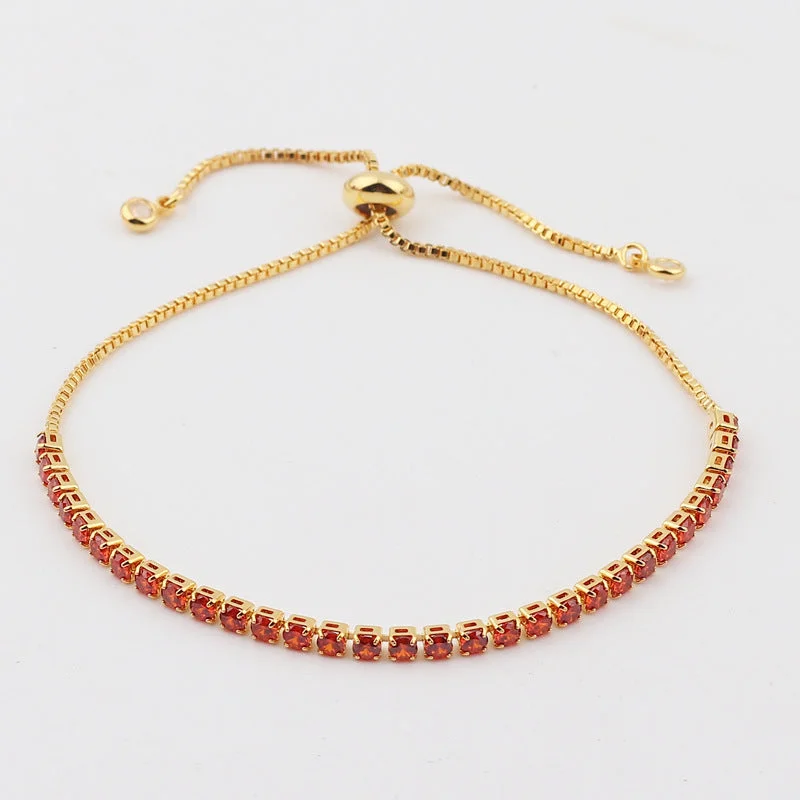 Orange Diamond 2.5mm Bracelet