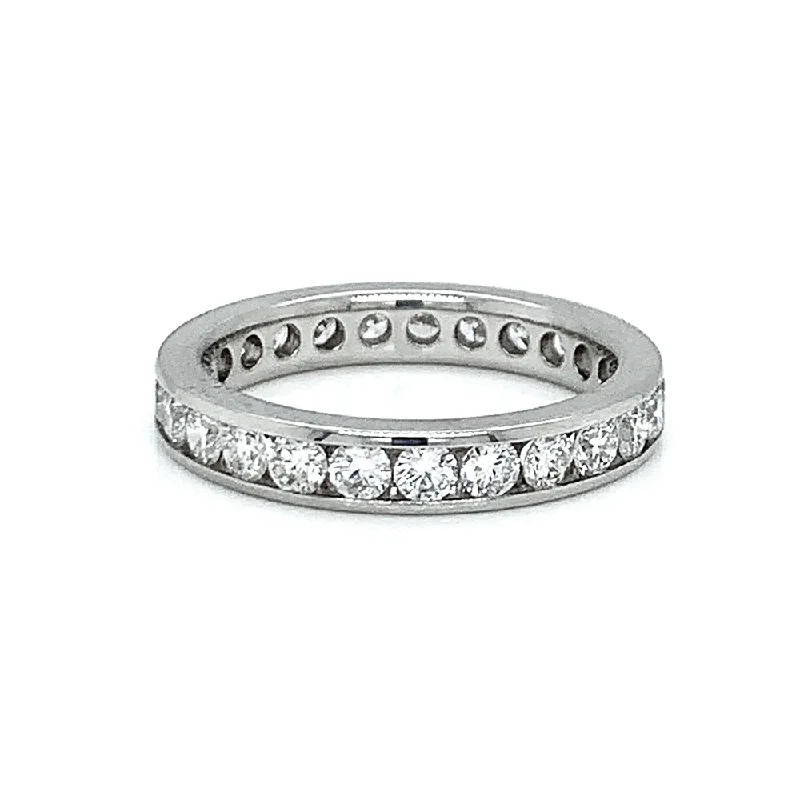 diamond cluster engagement rings for women -Platinum and Diamond Eternity Ring - "Eternal Romance"