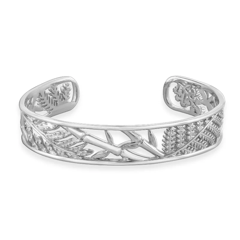 tennis bracelets for women -Tropical Rainforest Cuff Bracelet