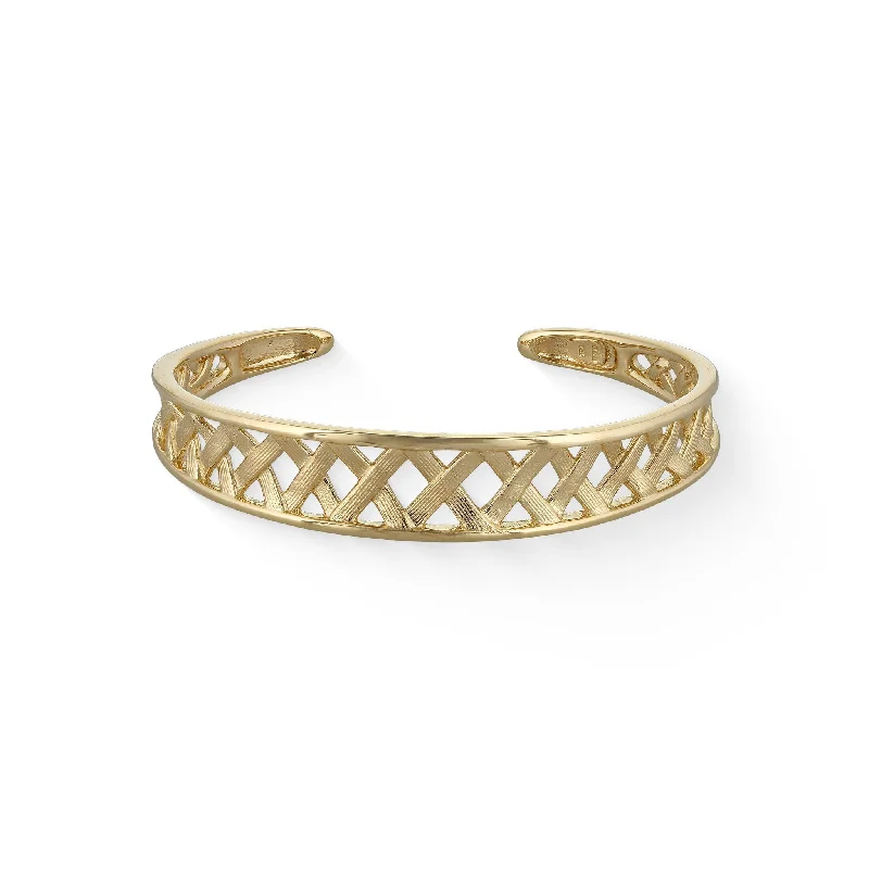 knot bangles for women -Lauhala Cuff Bracelet