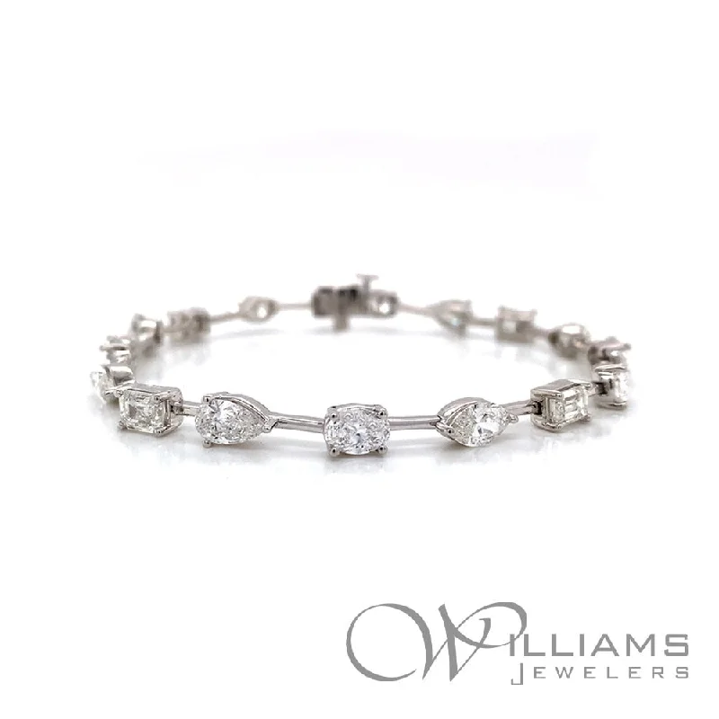 stretch bracelets for women -Williams Signature 14 Karat Diamond Bracelet