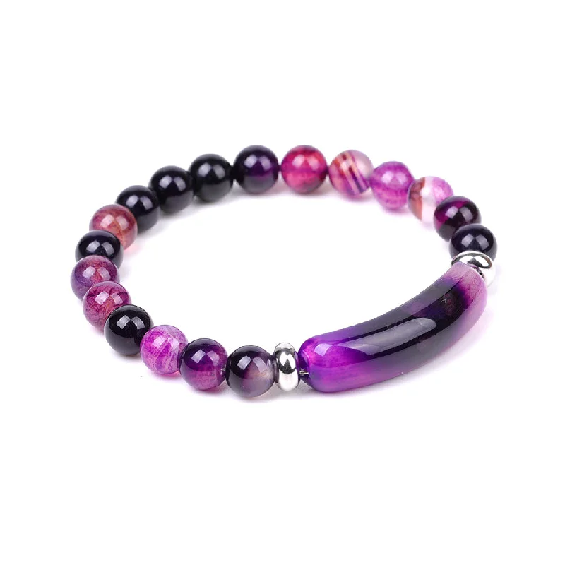 Sl245a09 Striped Purple Agate