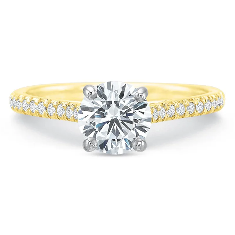 simple engagement rings for women -Engagement Rings-Prong Set