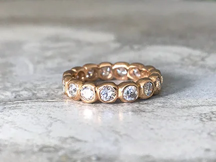 custom-designed engagement rings for women -1.65 ct Diamond Pebble Eternity Ring