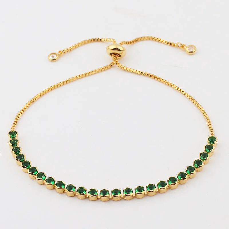 Round Green 3.5mm Bracelet