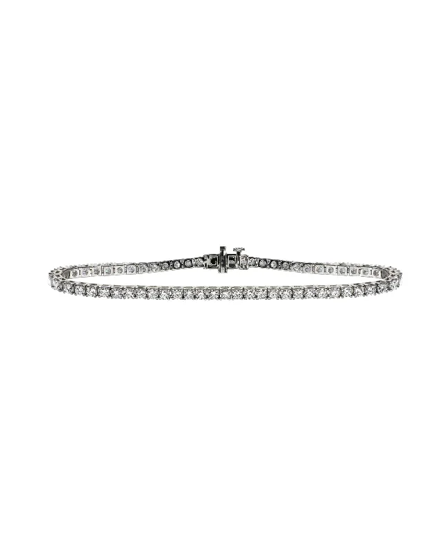 beaded bracelets for women -4.10ctw Lab Diamond Tennis Bracelet