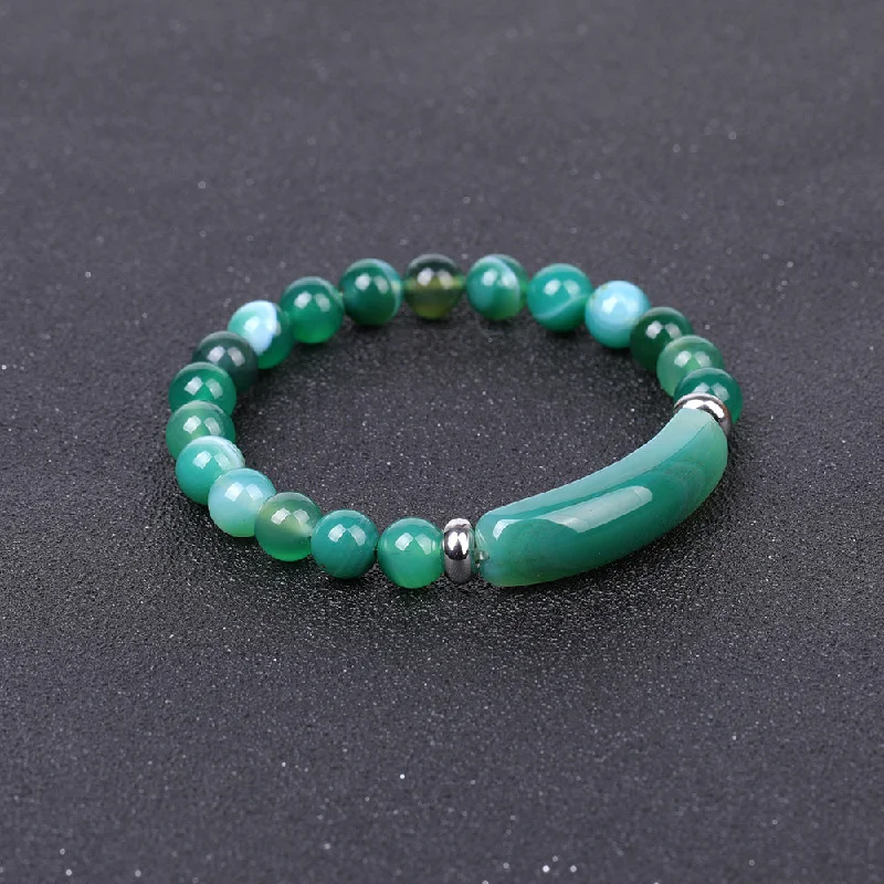 Sl245a11 Striped Green Agate