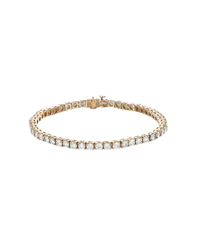 chunky bracelets for women -Rose Gold Lab diamond bracelet