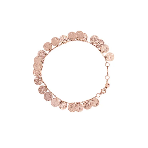 luxe gold bracelets for women -Rose Gold Multi Jingle Bracelet