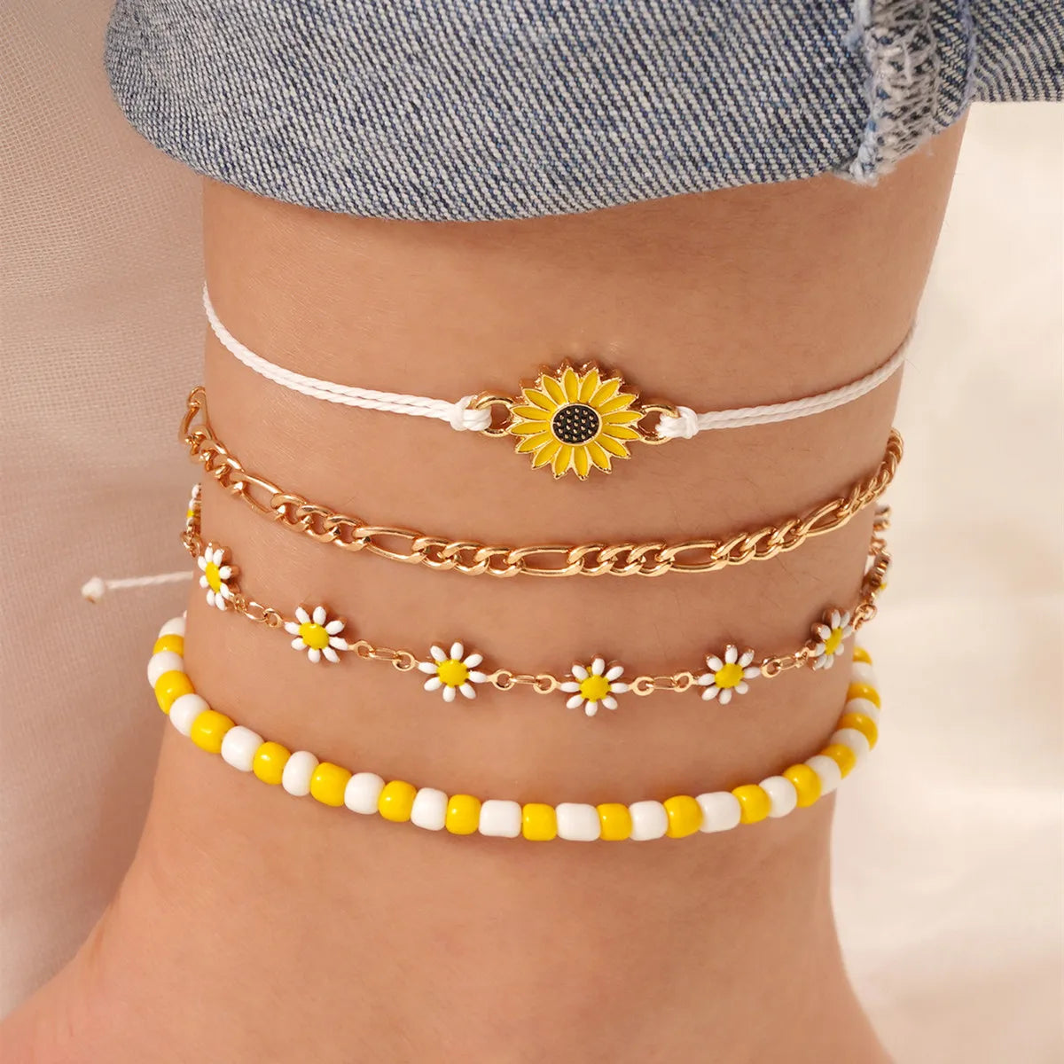 Yellow--Anklet