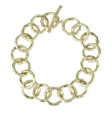 diamond bracelets for women -Small Textured Link Bracelet