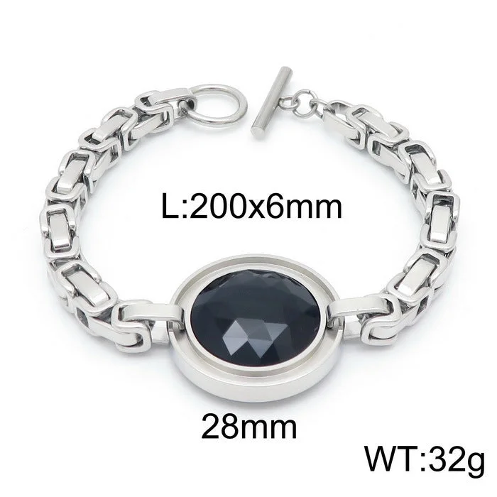 Steel Black Bracelet Kb139189-Z