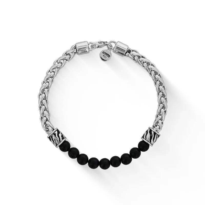 sparkly bracelets for women -Effy Onyx Bead and Chain Bracelet