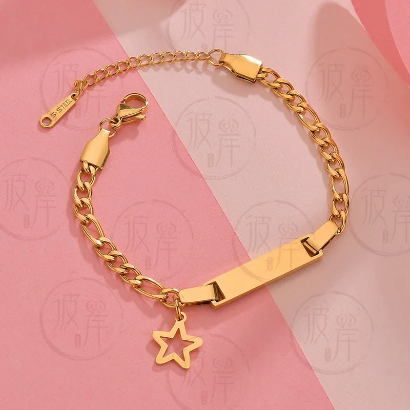 Straight Card-Gold (Five-Pointed Star)