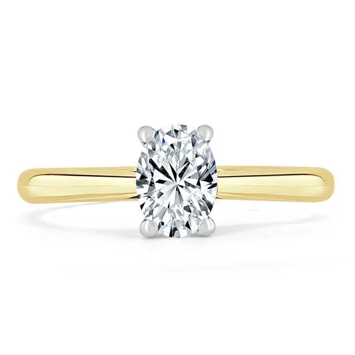 custom-designed engagement rings for women -Oval Cut Moissanite Engagement Ring, Classic Design