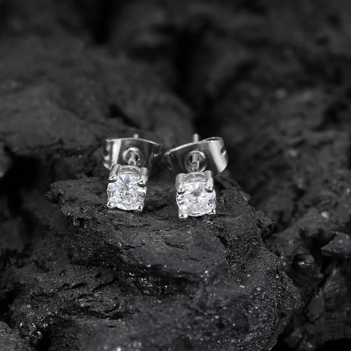 Platinum Stud Earrings