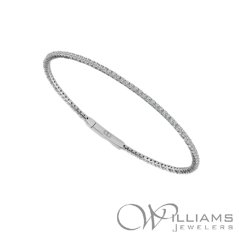 silver bracelets for women -Williams Signature 14 Karat Diamond Bracelet