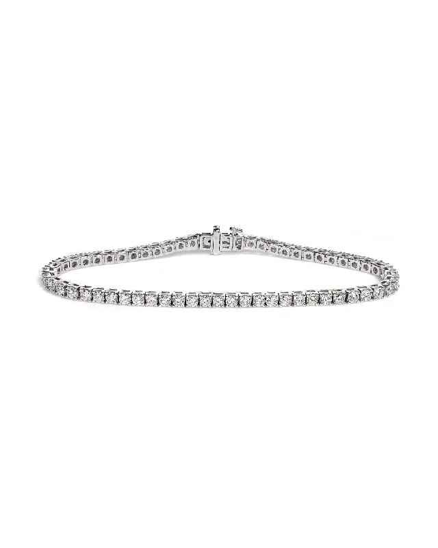 ruby bracelets for women -14kw 4.10ctw Lab Diamond Tennis Bracelet