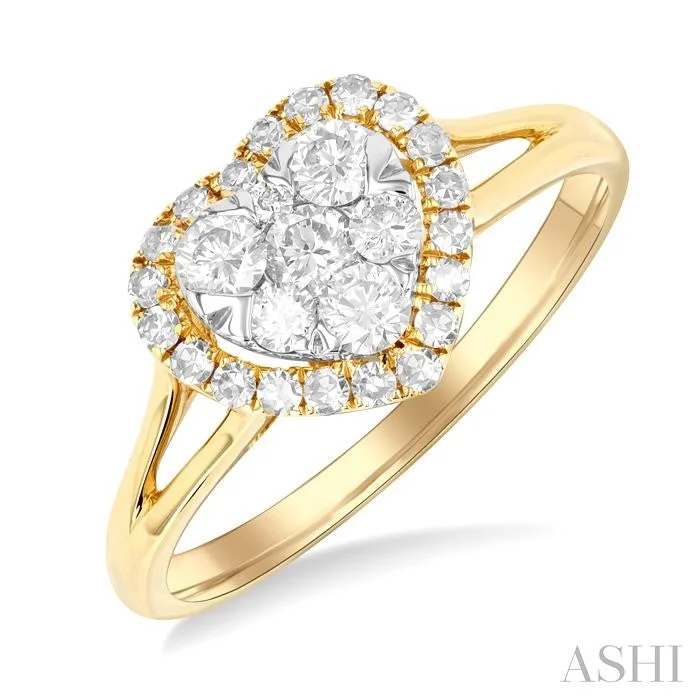 heirloom engagement rings for women -HEART SHAPE HALO LOVEBRIGHT DIAMOND ENGAGEMENT RING