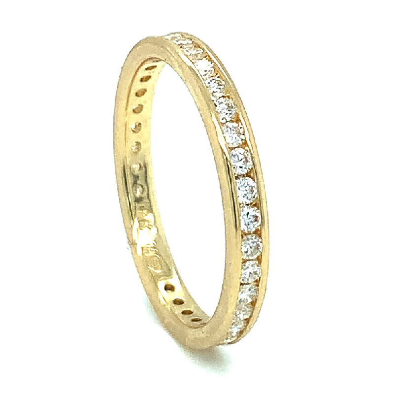 designer engagement rings for women -Gold and Diamond Eternity Band - "Royal Yellow"